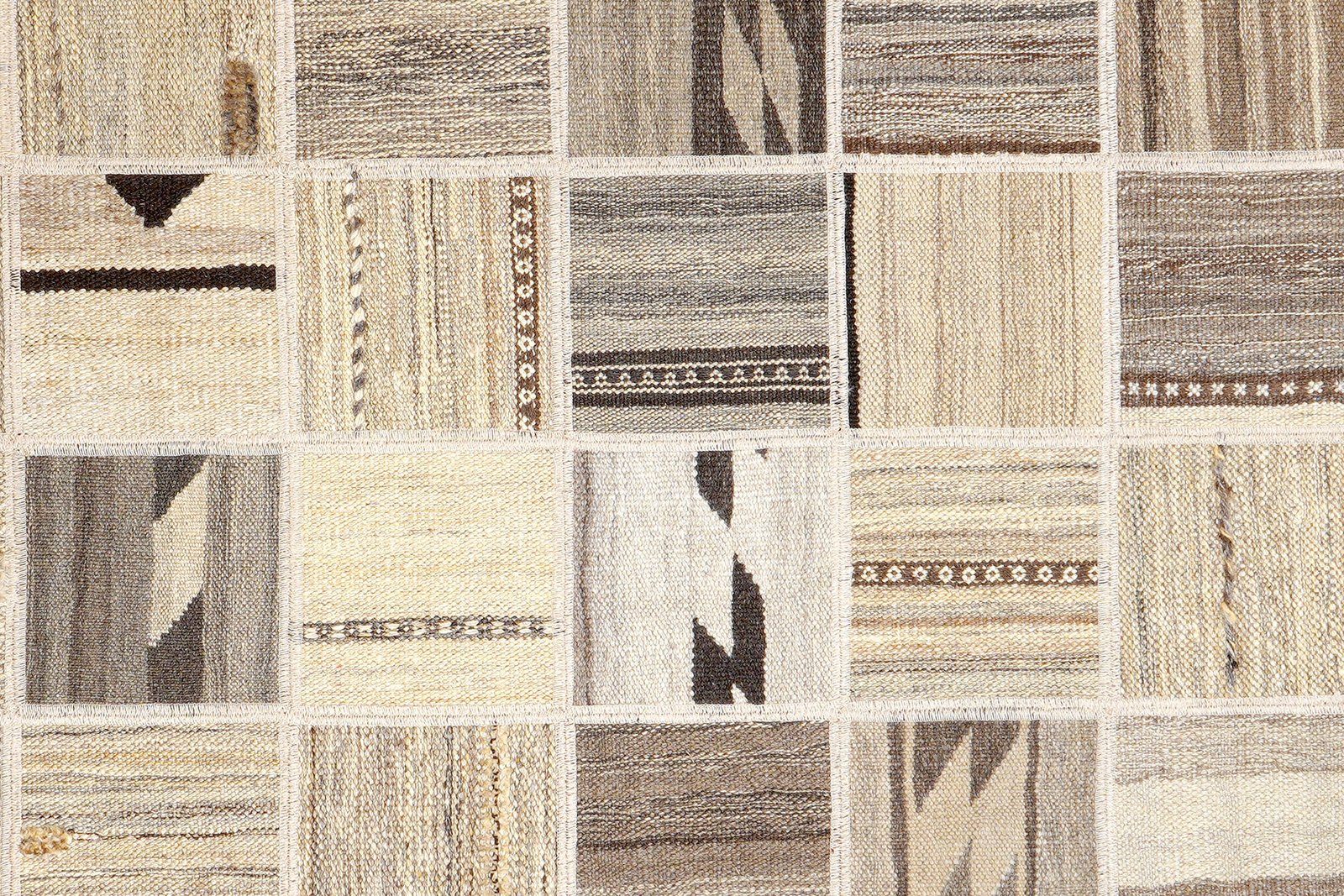 Kelim Tekkeh — Handmade, 150x200 cm, Beige, 100% Virgin Wool | View 5