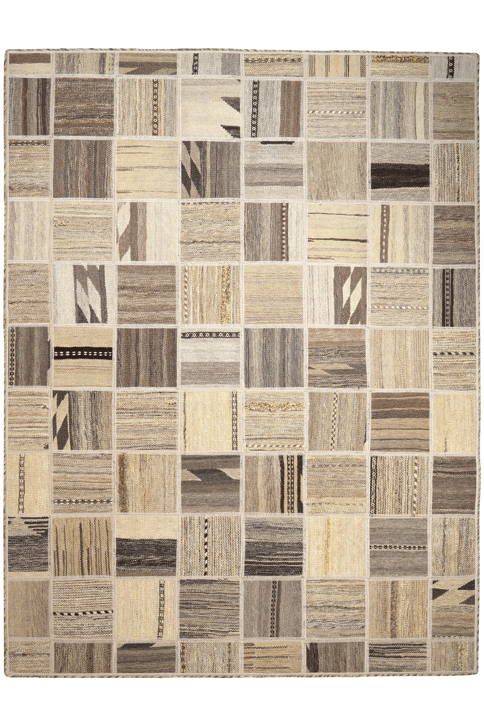 Kelim Tekkeh — Handmade, 150x200 cm, Beige, 100% Virgin Wool | Main view