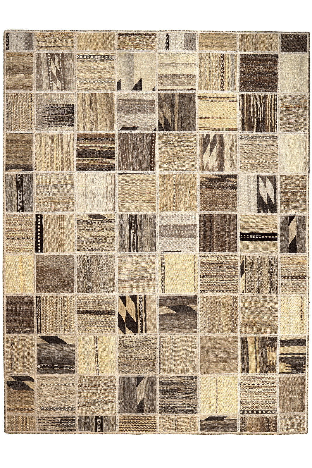 Kelim Tekkeh — Handmade, 150x200 cm, Beige, 100% Virgin Wool | Main view