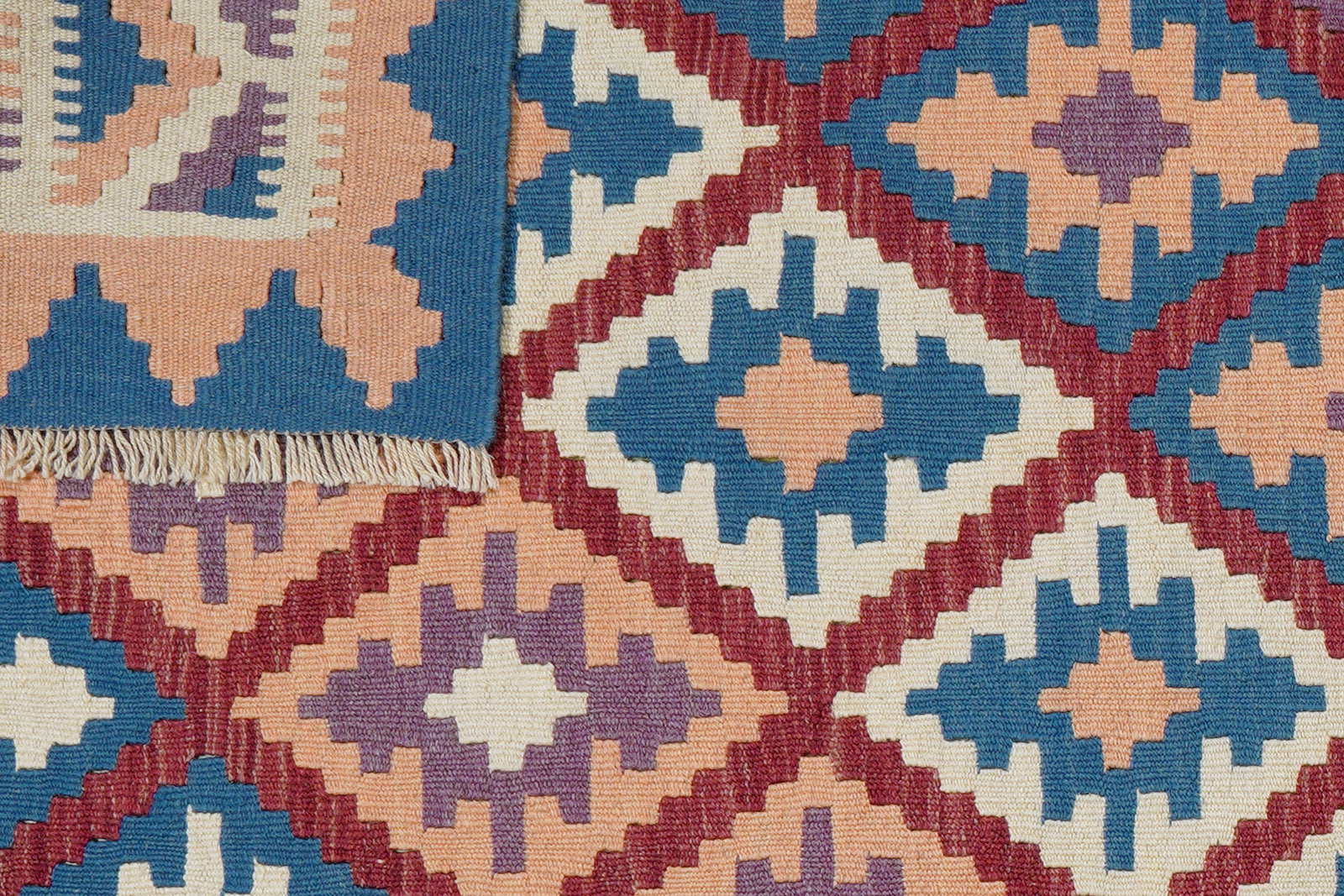 Kelim Gashgai — Handgefertigt, 178x123 cm, Beige, 100% Virgin Wool | View 7