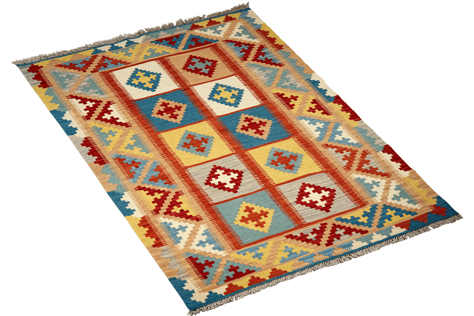 Kelim Gashgai — Handmade, 120x182 cm, Multicolor, 100% Virgin Wool | View 4