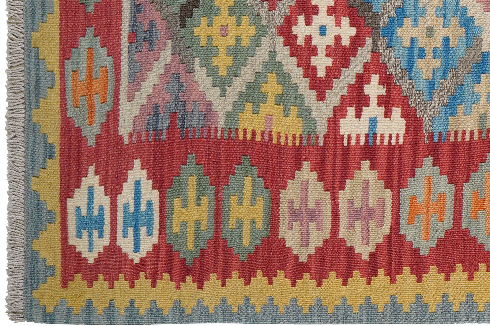Kelim Gashgai — Handmade, 89x303 cm, Multicolor, 100% Virgin Wool | View 3