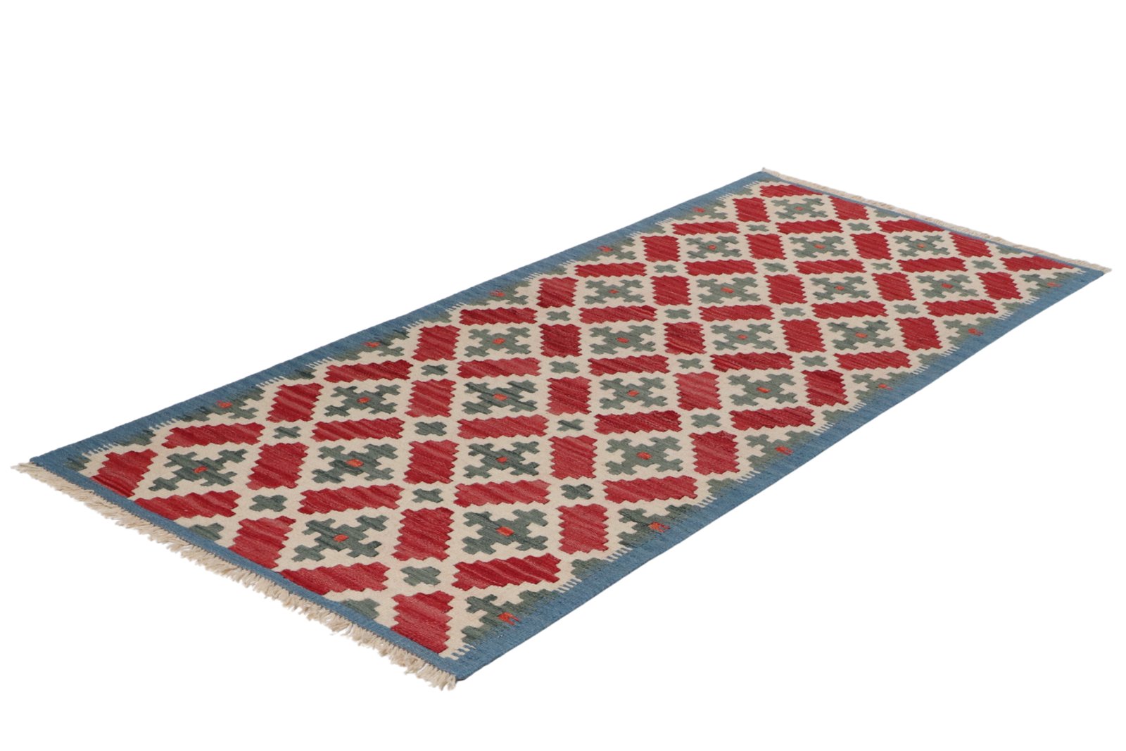 Kelim Gashgai — Handmade, 83x192 cm, Beige, 100% Virgin Wool | View 6