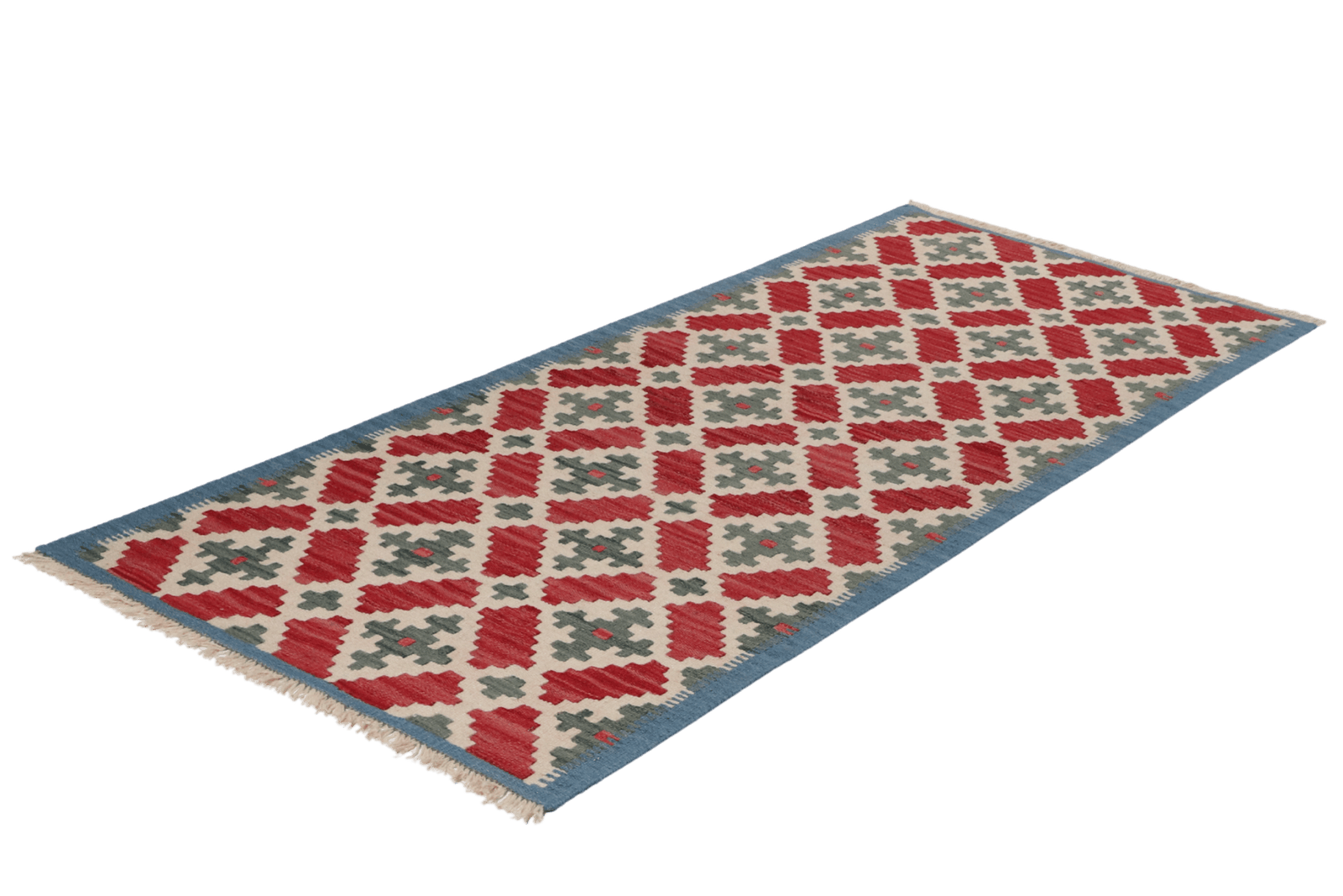 Kelim Gashgai — Handmade, 83x192 cm, Beige, 100% Virgin Wool | View 6