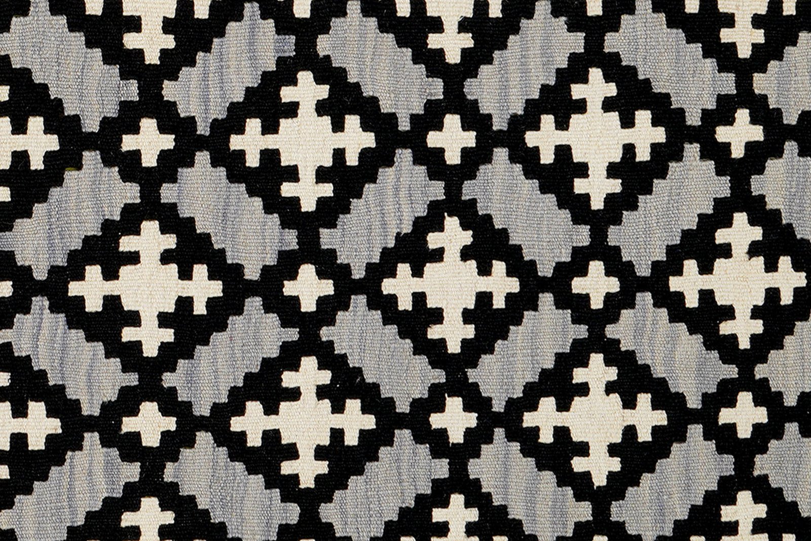 Kelim Gashgai — Handmade, 124x177 cm, Black, 100% Virgin Wool | View 5