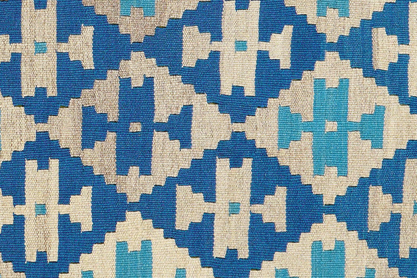 Kelim Gashgai — Handmade, 120x176 cm, Blue, 100% Virgin Wool | View 5