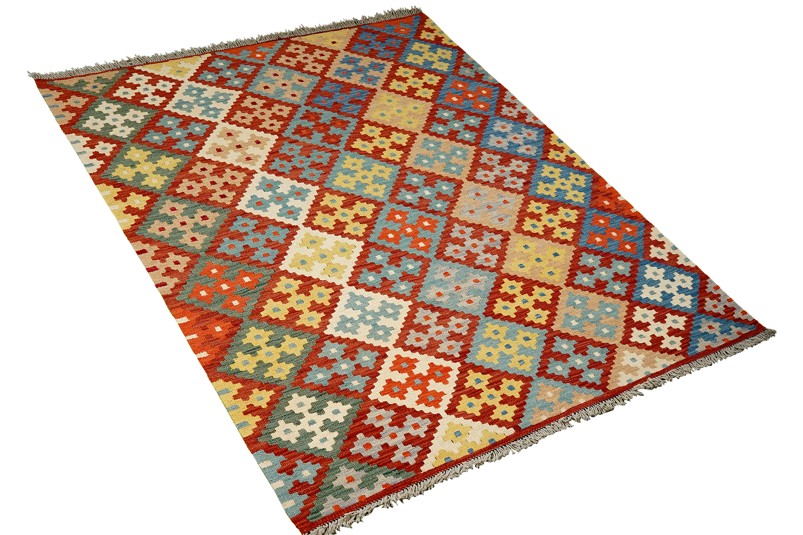 Kelim Gashgai — Handgefertigt, 182x132 cm, Bunt, 100% Virgin Wool | View 5