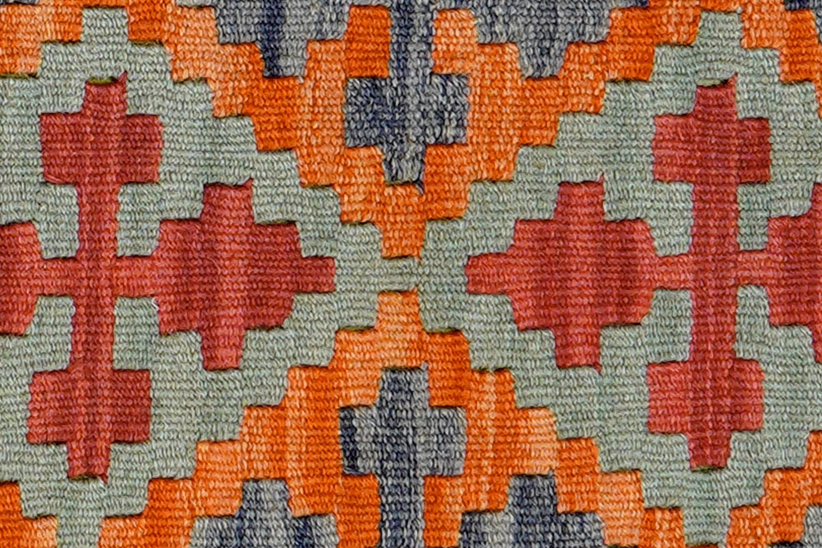 Kelim Gashgai — Handmade, 44x64 cm, Blue, 100% Virgin Wool | View 5
