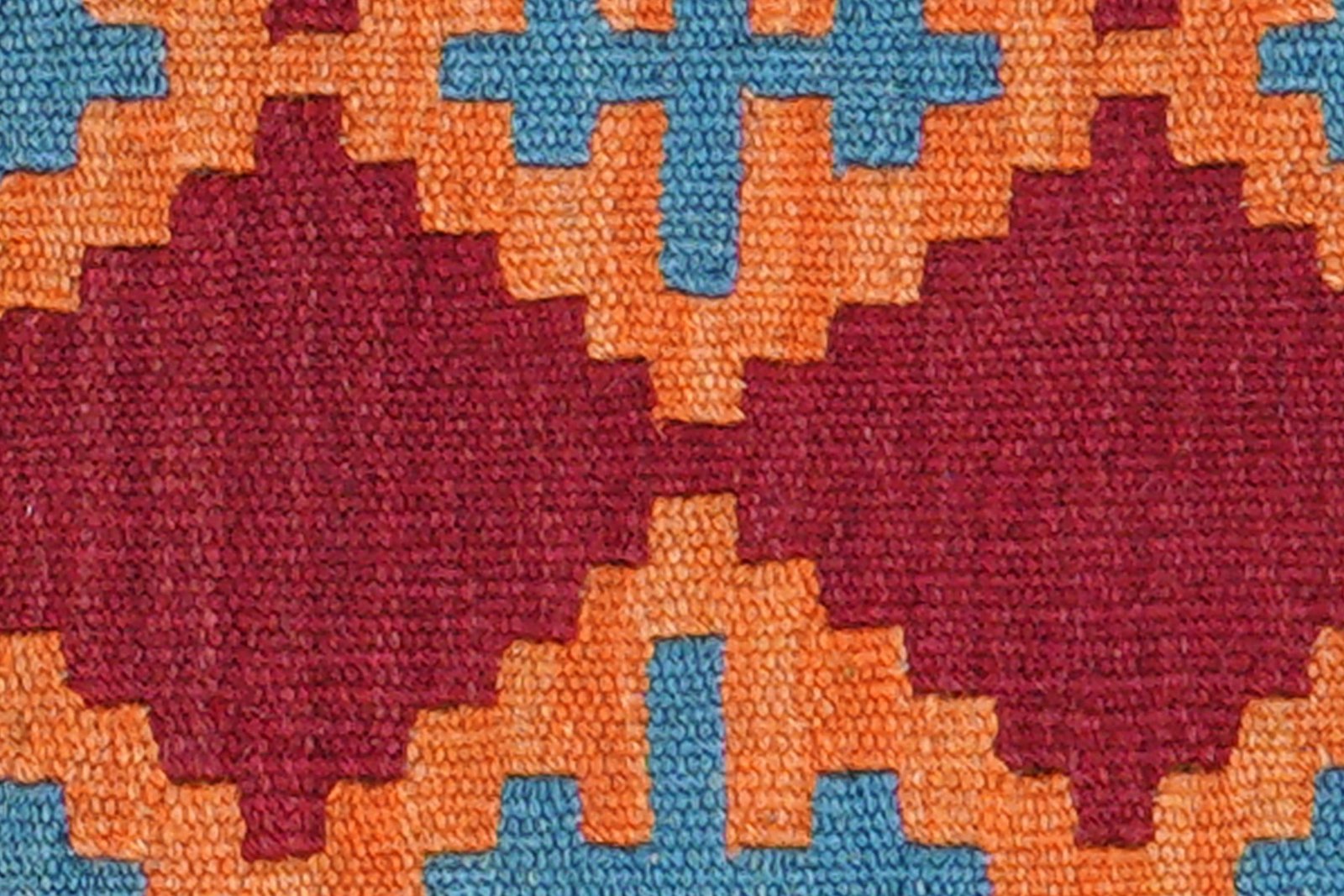 Kelim Gashgai — Handmade, 42x62 cm, Red, 100% Virgin Wool | View 5
