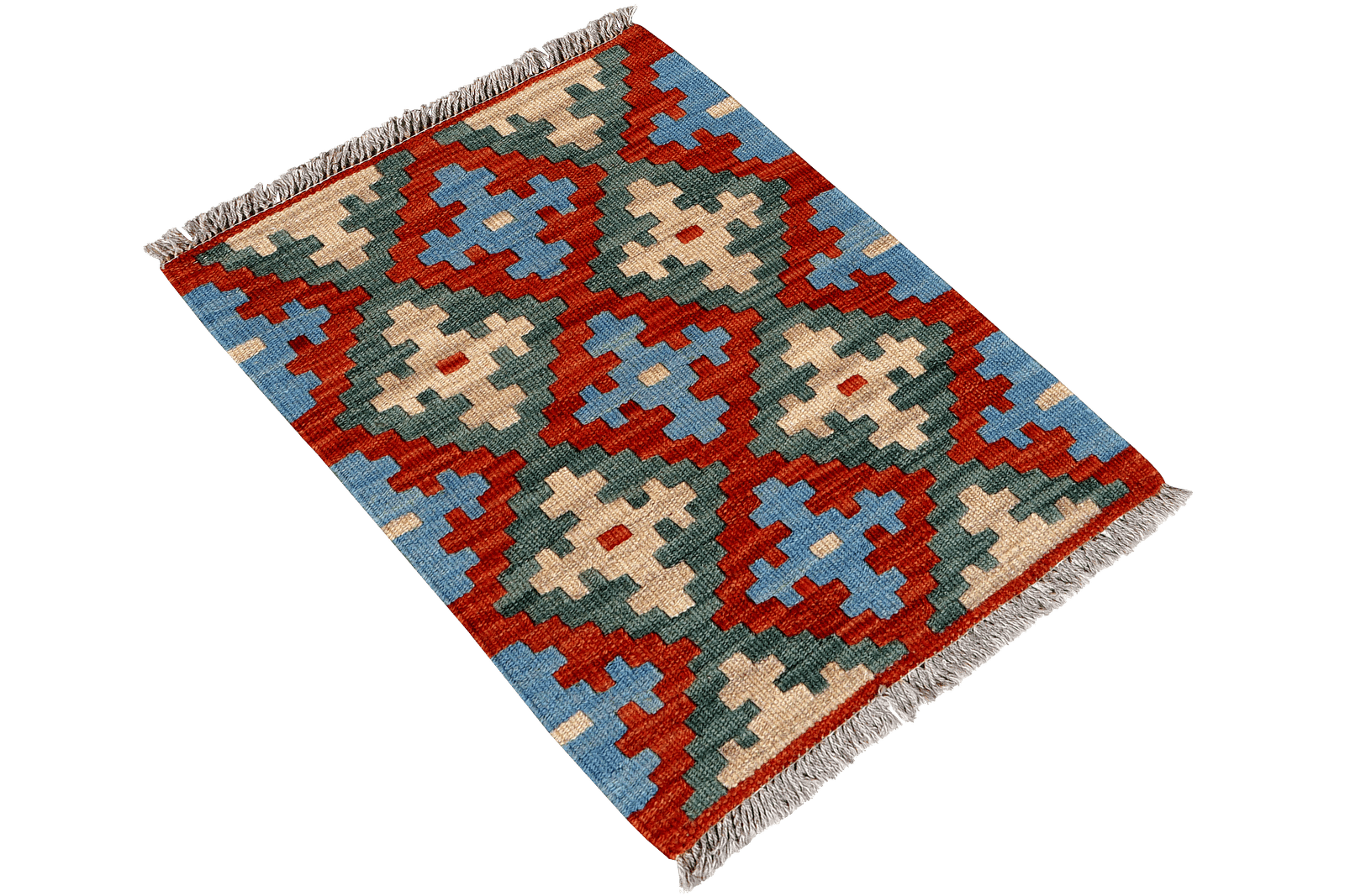 Kelim Gashgai — Handmade, 43x59 cm, Multicolor, 100% Virgin Wool | View 4