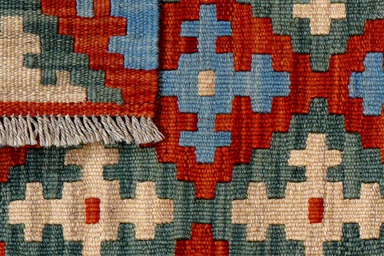 Kelim Gashgai — Handmade, 43x59 cm, Multicolor, 100% Virgin Wool | View 6