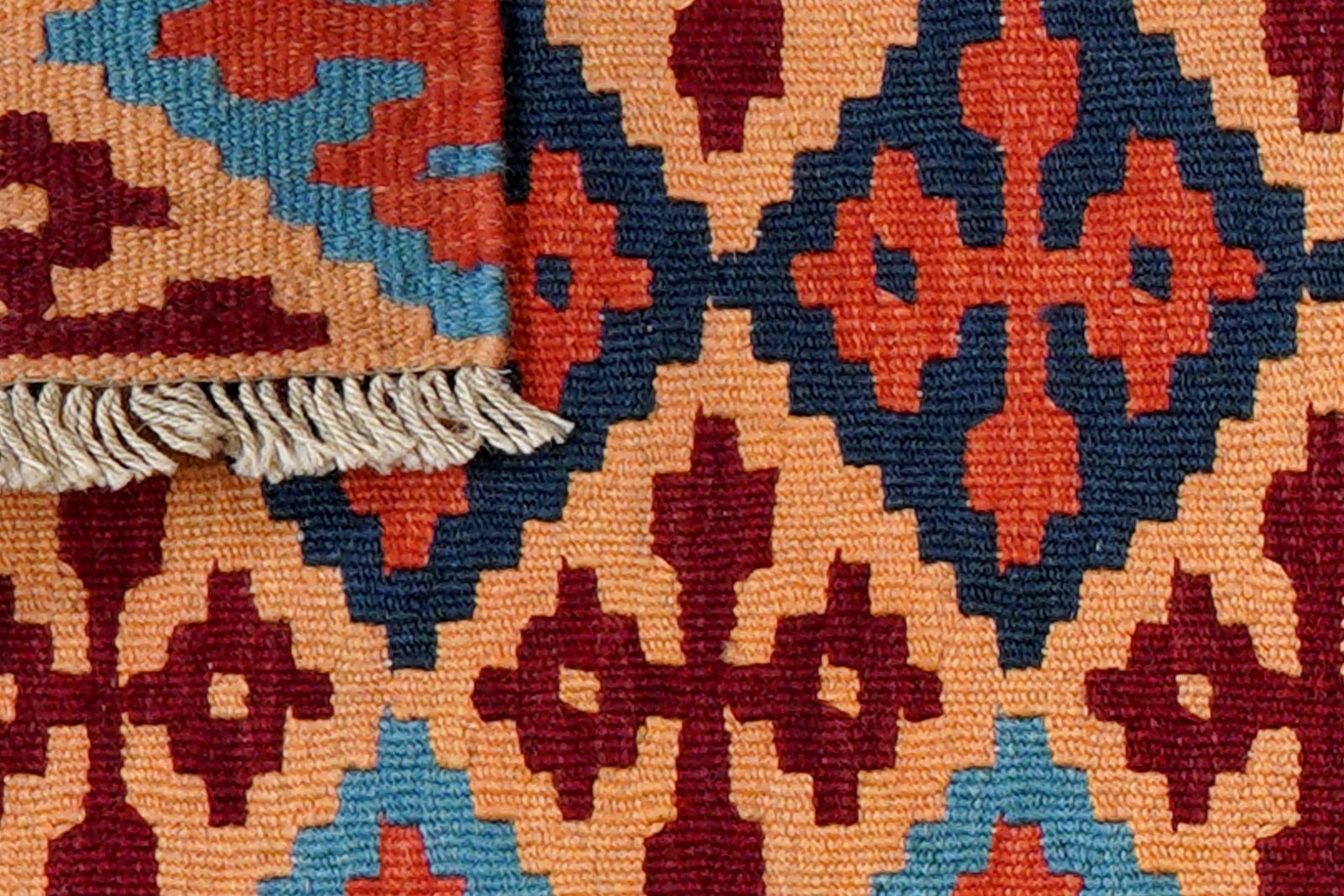 Kelim Gashgai — Handmade, 44x63 cm, Multicolor, 100% Virgin Wool | View 6