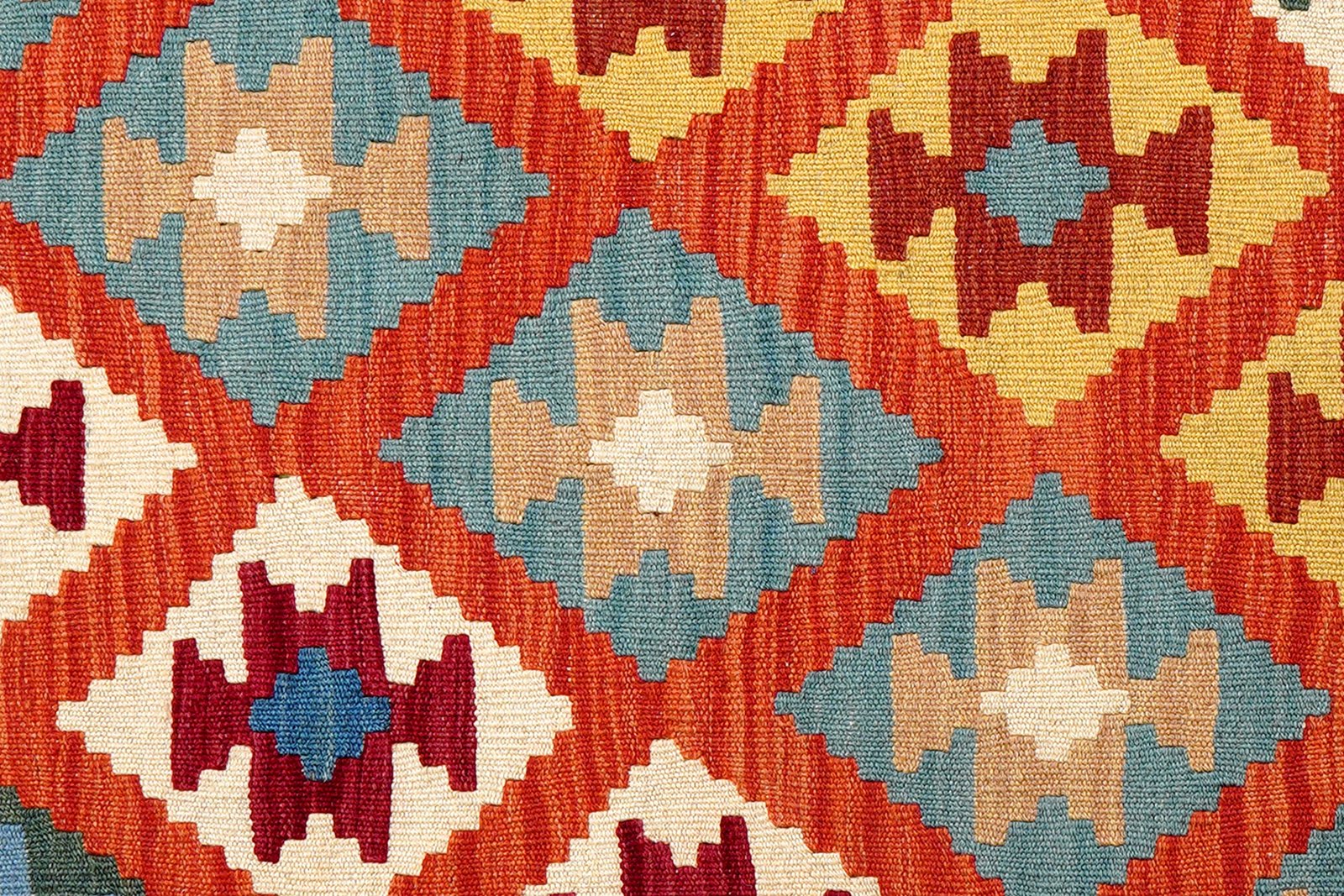 Kelim Gashgai — Handmade, 121x176 cm, Red, 100% Virgin Wool | View 5