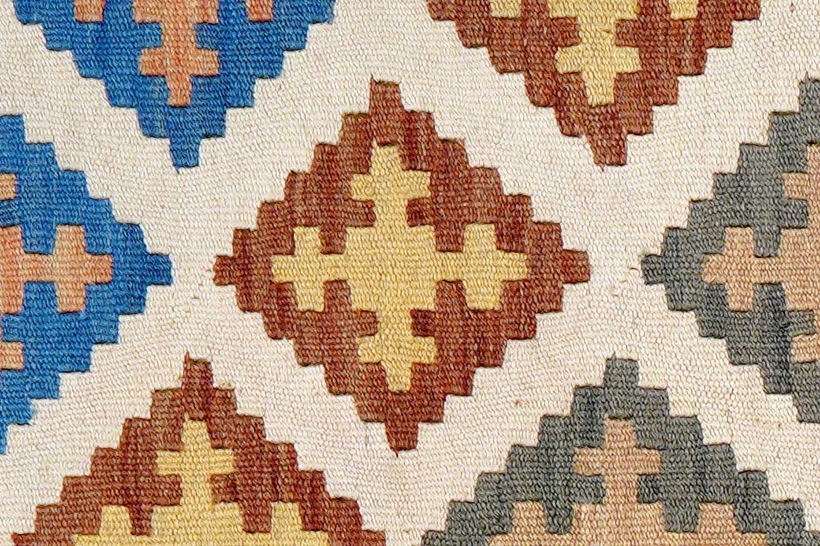Kelim Gashgai — Handmade, 63x91 cm, Beige, 100% Virgin Wool | View 5