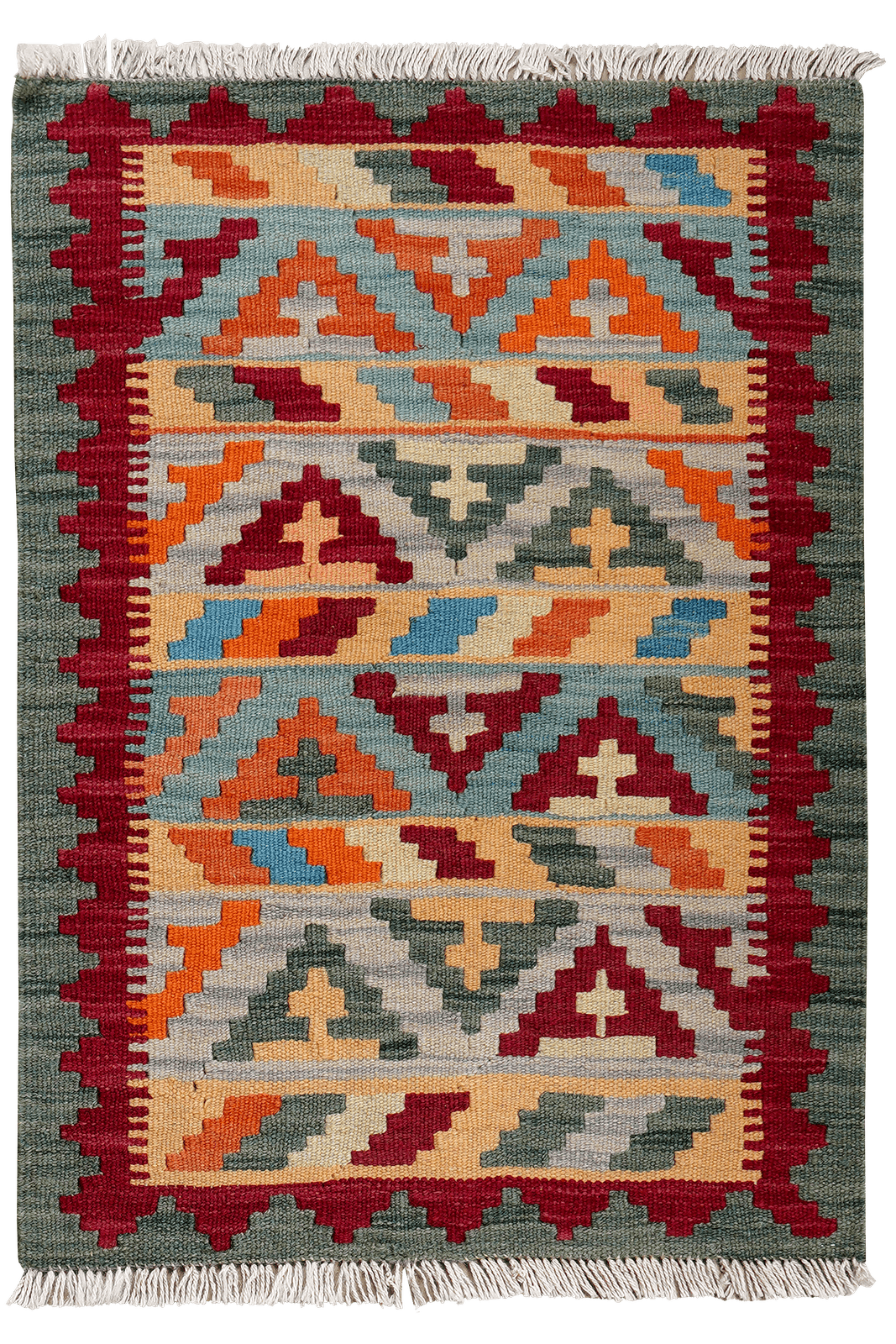 Kelim Gashgai — Handmade, 62x86 cm, Multicolor, 100% Virgin Wool | Main view