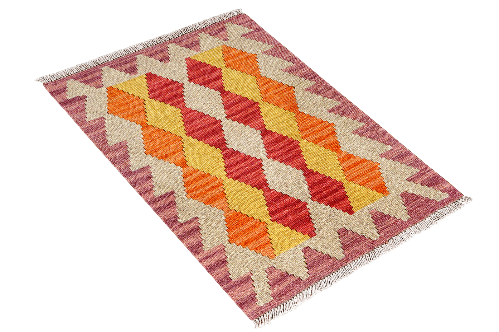 Kelim Gashgai — Handmade, 63x86 cm, Multicolor, 100% Virgin Wool | View 4