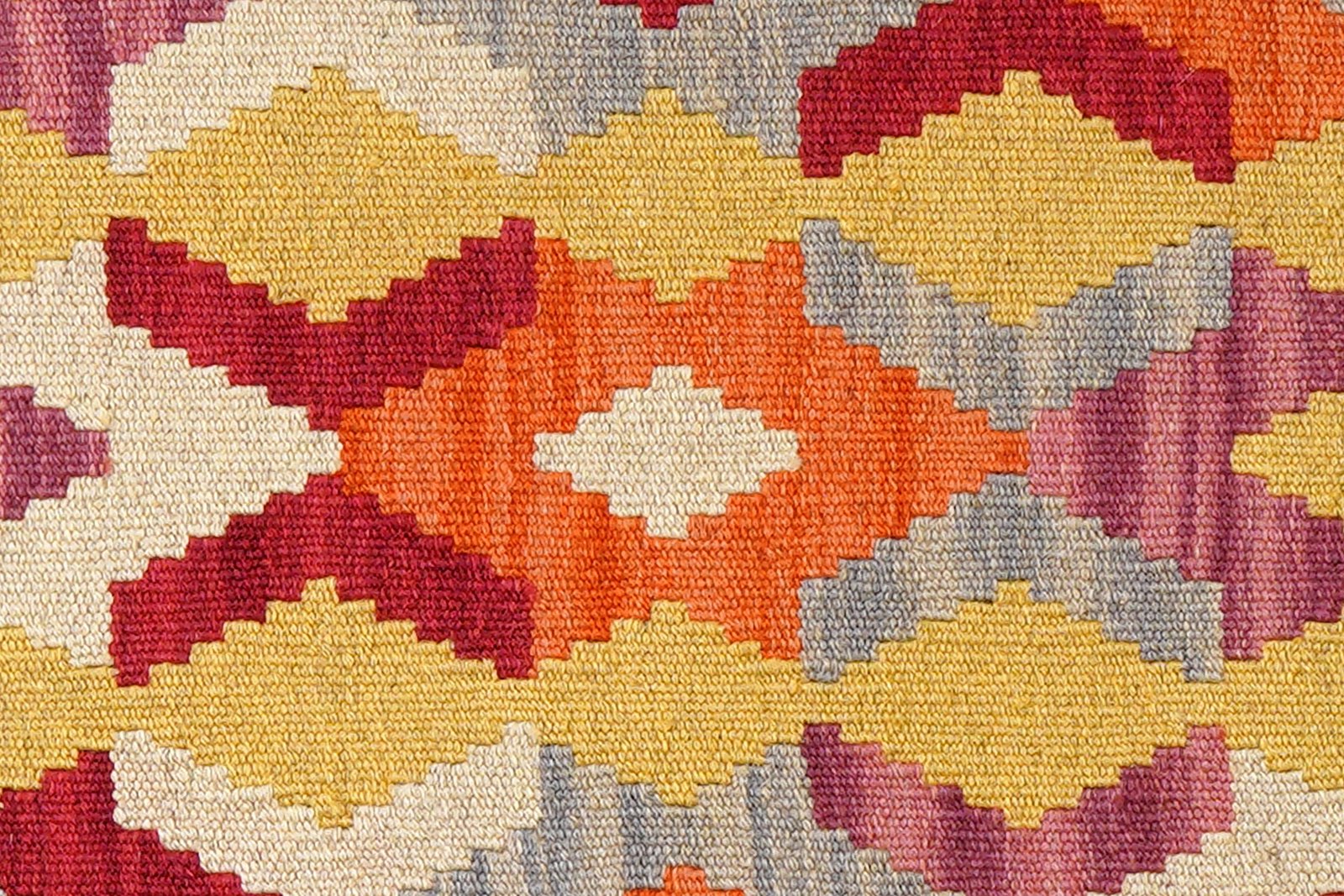 Kelim Gashgai — Handmade, 64x88 cm, Yellow, 100% Virgin Wool | View 5
