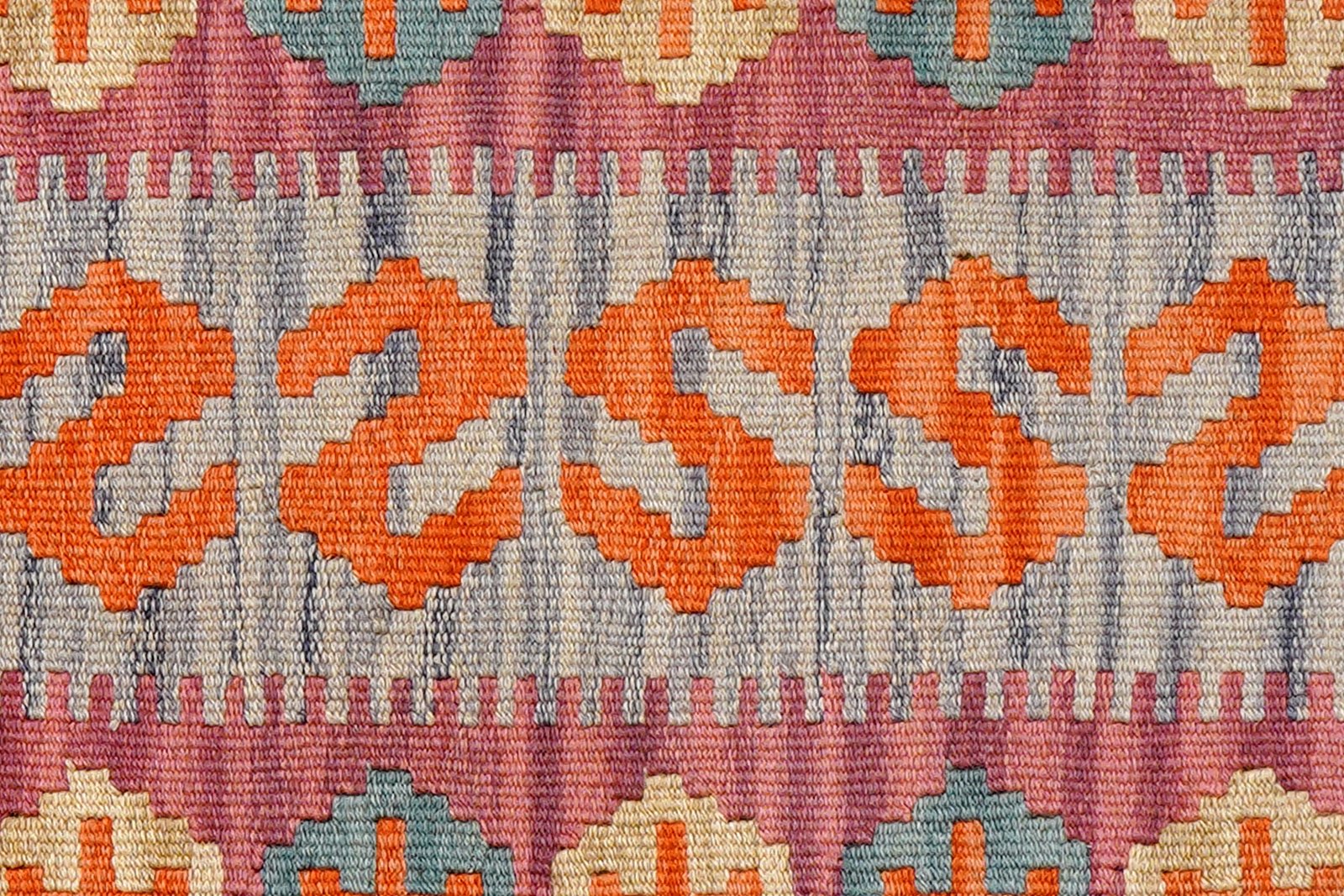 Kelim Gashgai — Handmade, 65x90 cm, Pink, 100% Virgin Wool | View 5