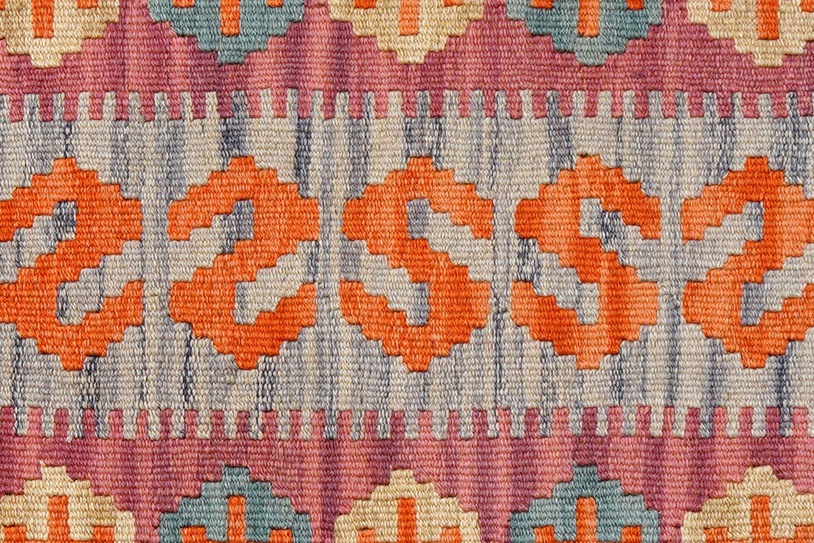 Kelim Gashgai — Handgefertigt, 90x65 cm, Beige, 100% Virgin Wool | View 6