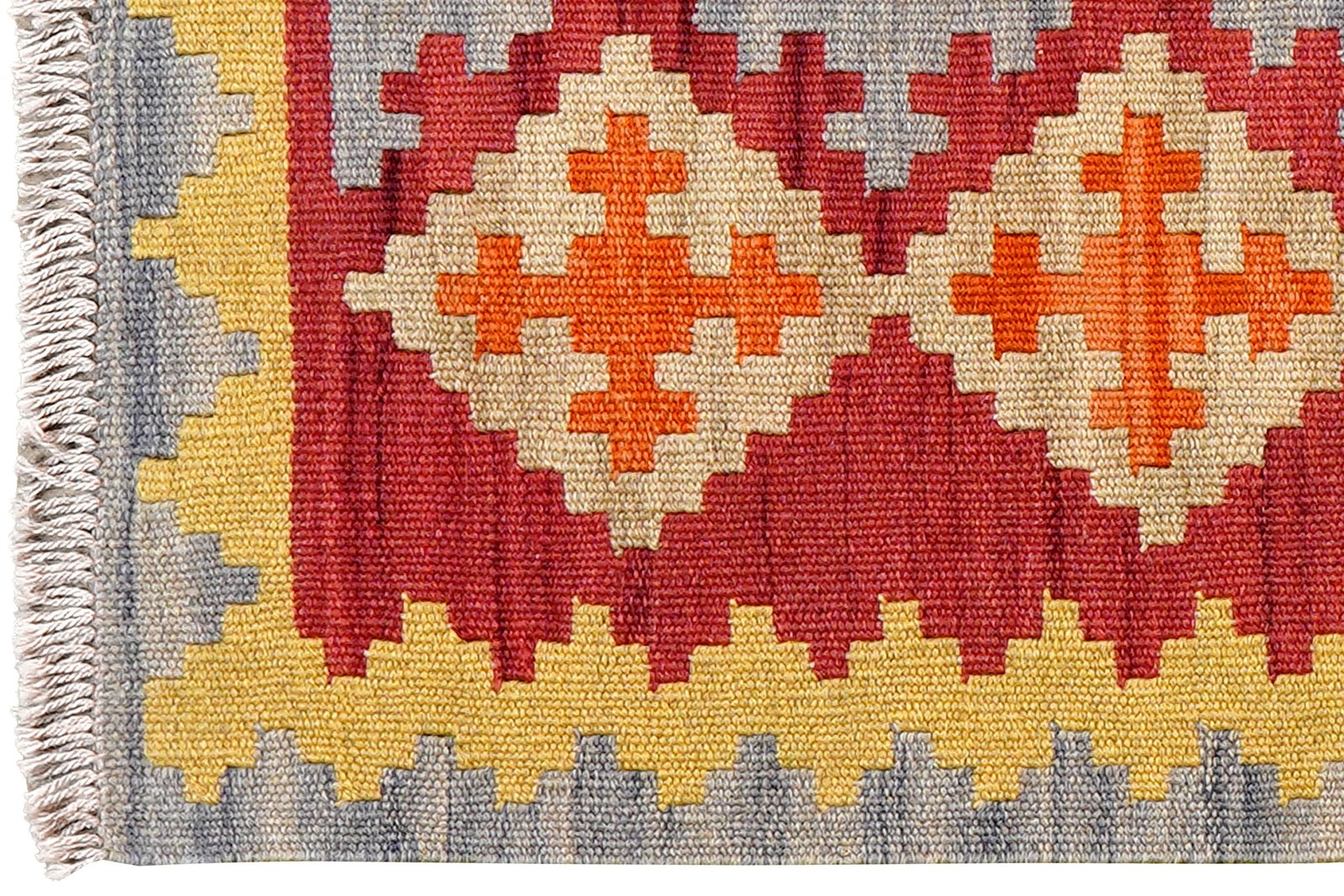 Kelim Gashgai — Handmade, 61x90 cm, Red, 100% Virgin Wool | View 3