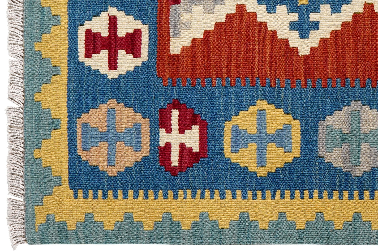 Kelim Gashgai — Handmade, 82x119 cm, Red, 100% Virgin Wool | View 3