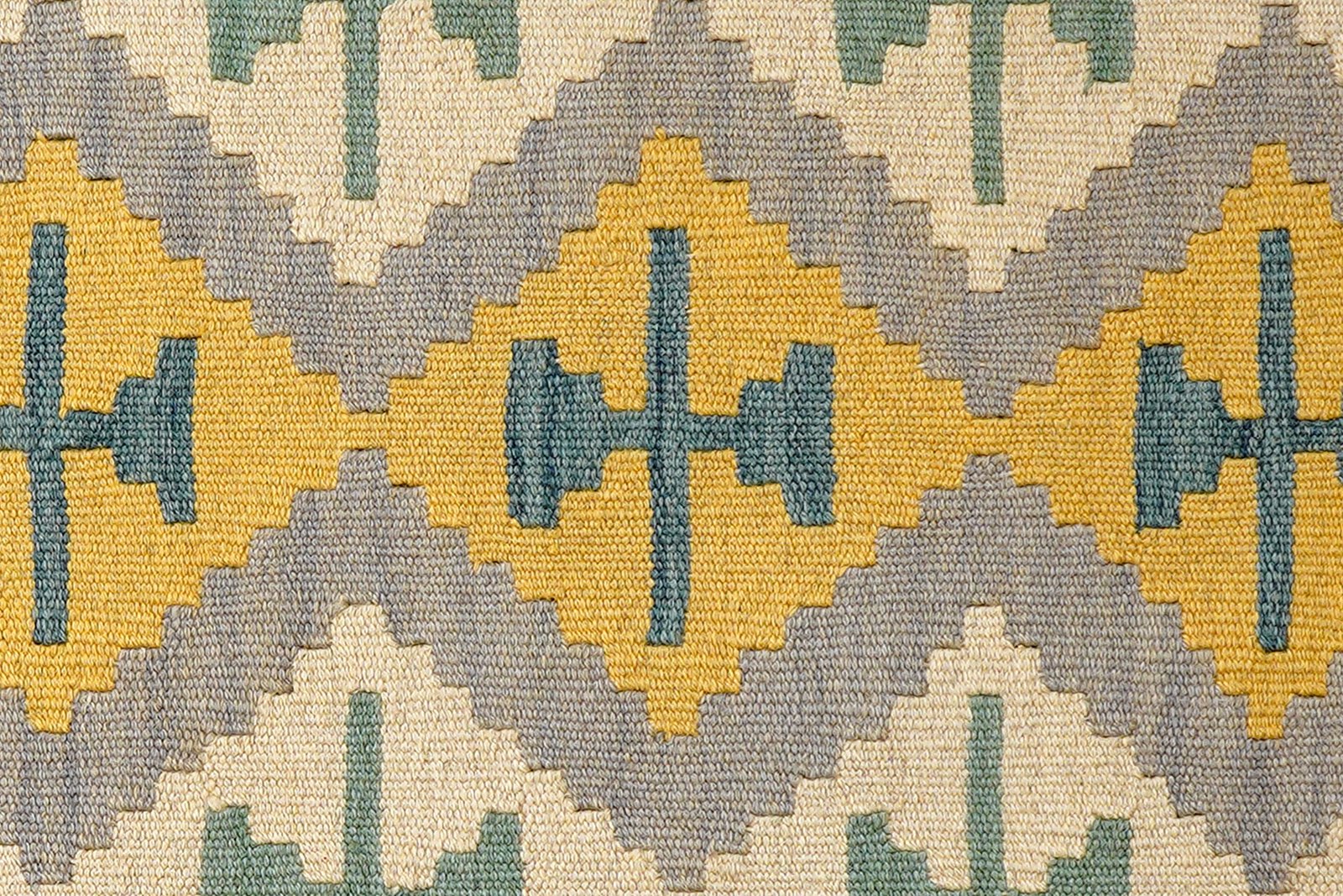 Kelim Gashgai — Handmade, 80x117 cm, Grey, 100% Virgin Wool | View 5
