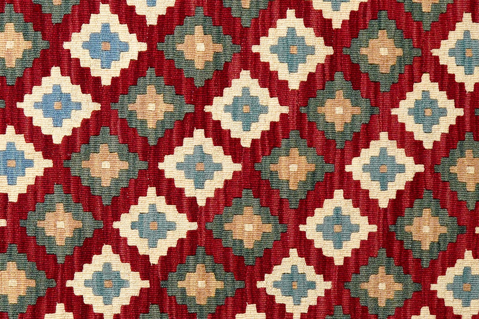 Kelim Gashgai — Handmade, 104x153 cm, Red, 100% Virgin Wool | View 5