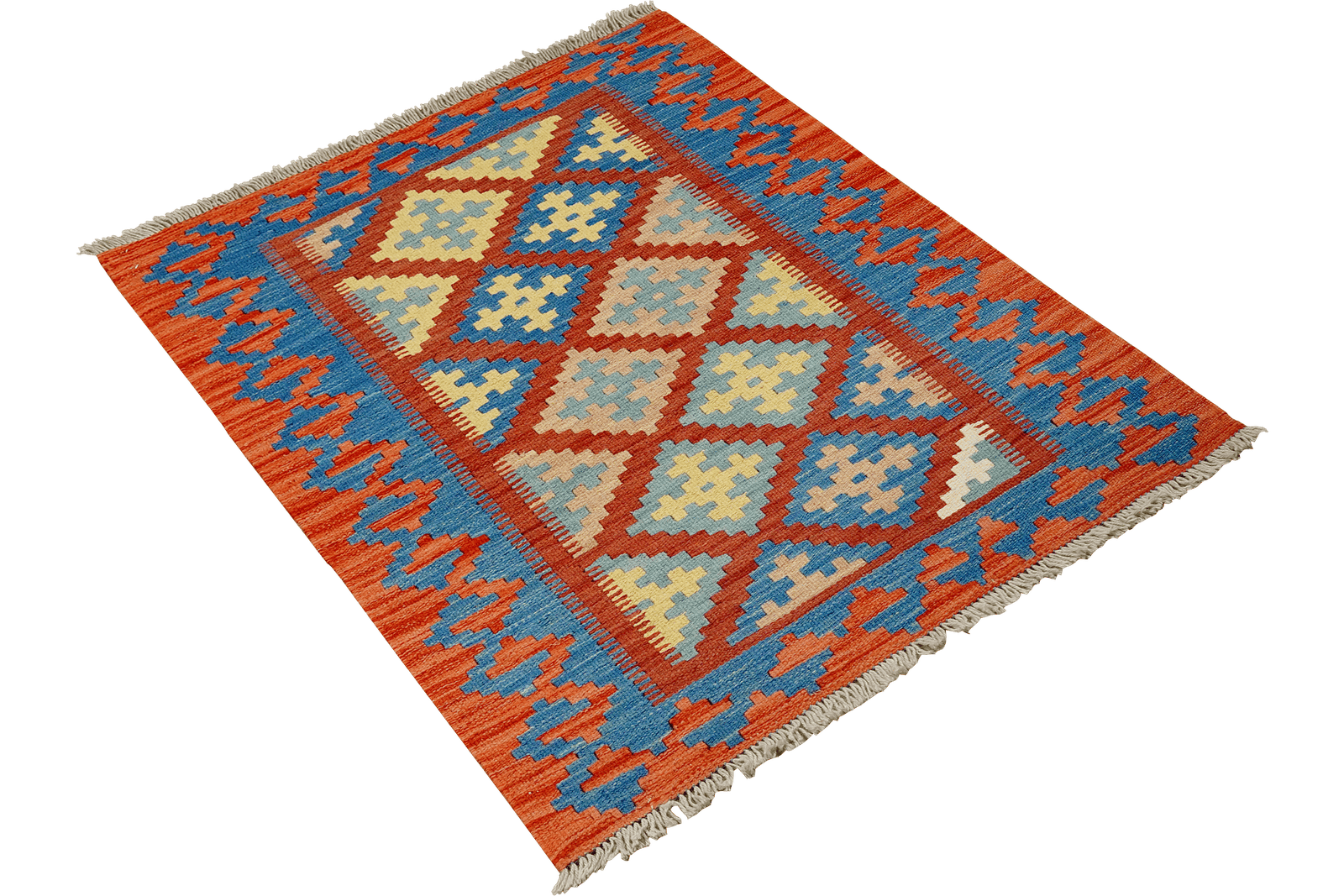 Kelim Gashgai — Handmade, 81x126 cm, Red, 100% Virgin Wool | View 4
