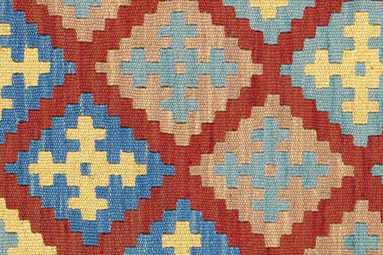 Kelim Gashgai — Handmade, 81x126 cm, Red, 100% Virgin Wool | View 5