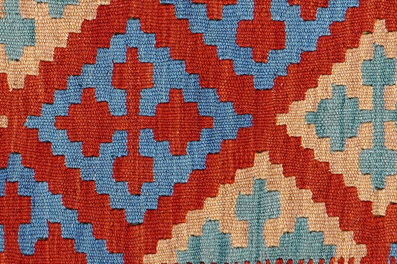 Kelim Gashgai — Handmade, 80x127 cm, Red, 100% Virgin Wool | View 5
