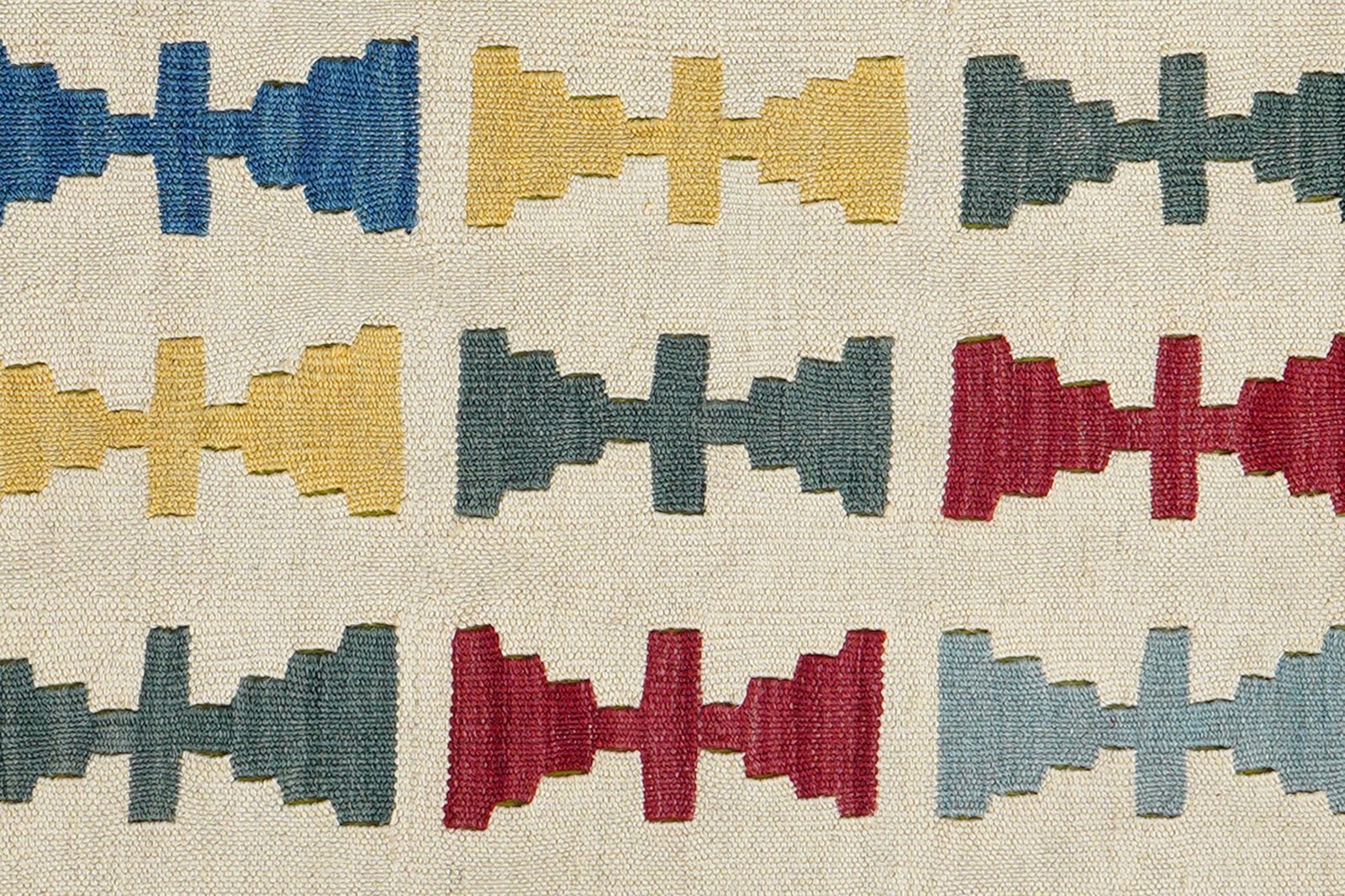 Kelim Gashgai — Handmade, 84x193 cm, Beige, 100% Virgin Wool | View 5