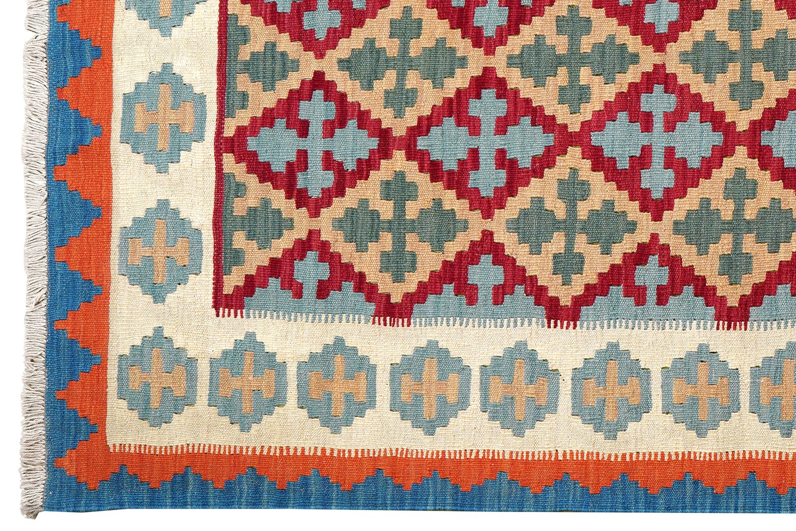 Kelim Gashgai — Handmade, 149x194 cm, Multicolor, 100% Virgin Wool | View 3