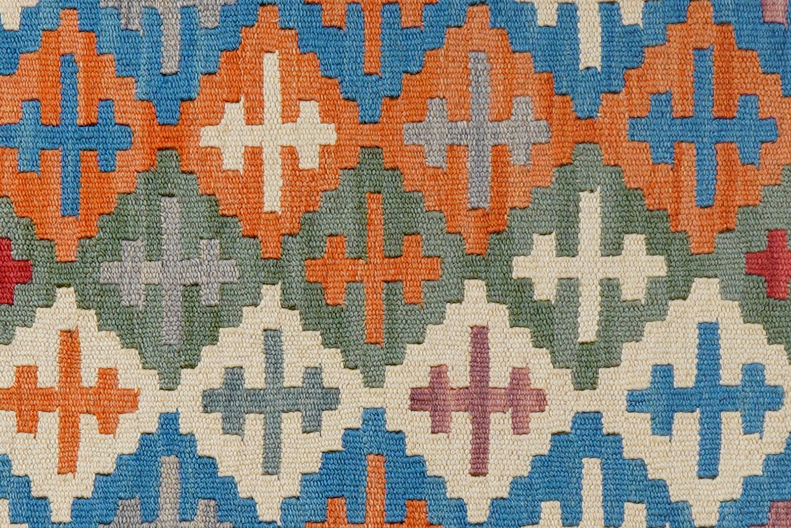 Kelim Gashgai — Handmade, 84x124 cm, Red, 100% Virgin Wool | View 5