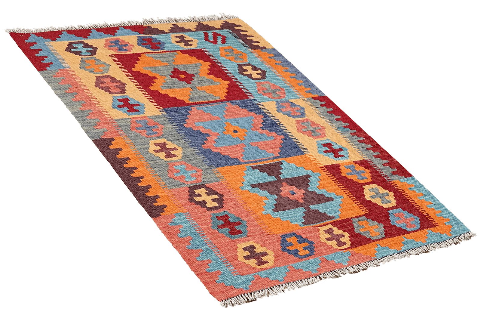Kelim Gashgai — Handmade, 84x129 cm, Multicolor, 100% Virgin Wool | View 4