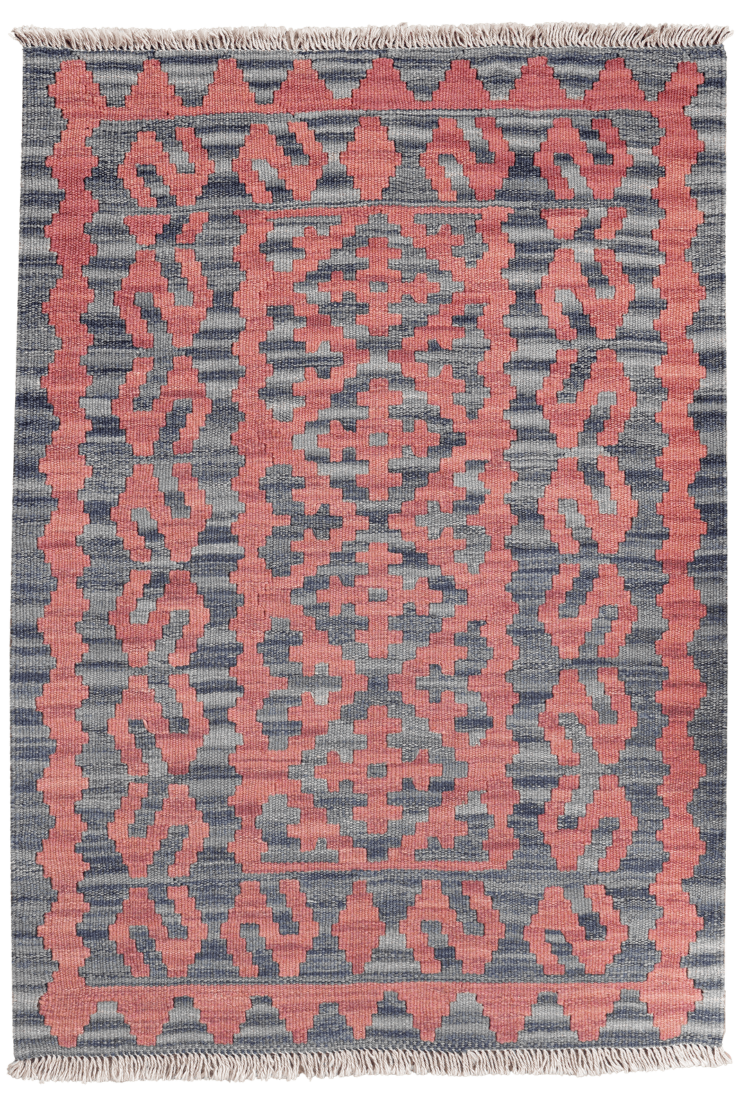 Kelim Gashgai — Handmade, 85x122 cm, Pink, 100% Virgin Wool | Main view