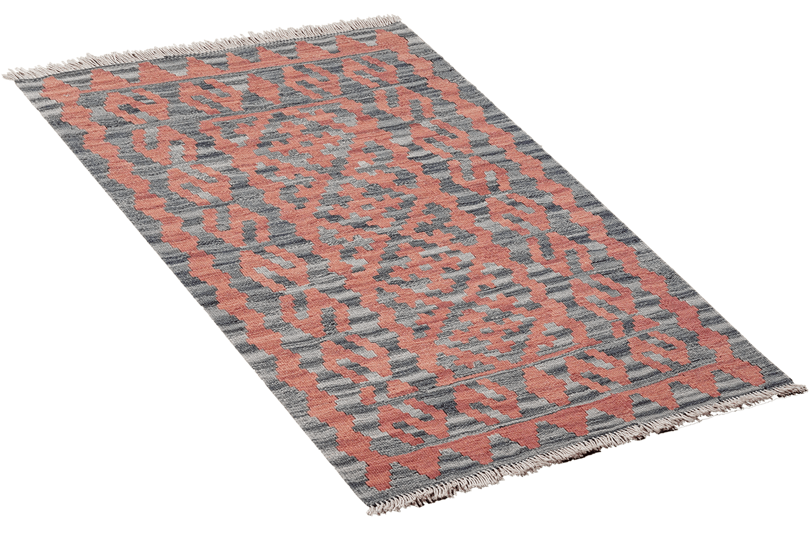 Kelim Gashgai — Handmade, 85x122 cm, Pink, 100% Virgin Wool | View 4