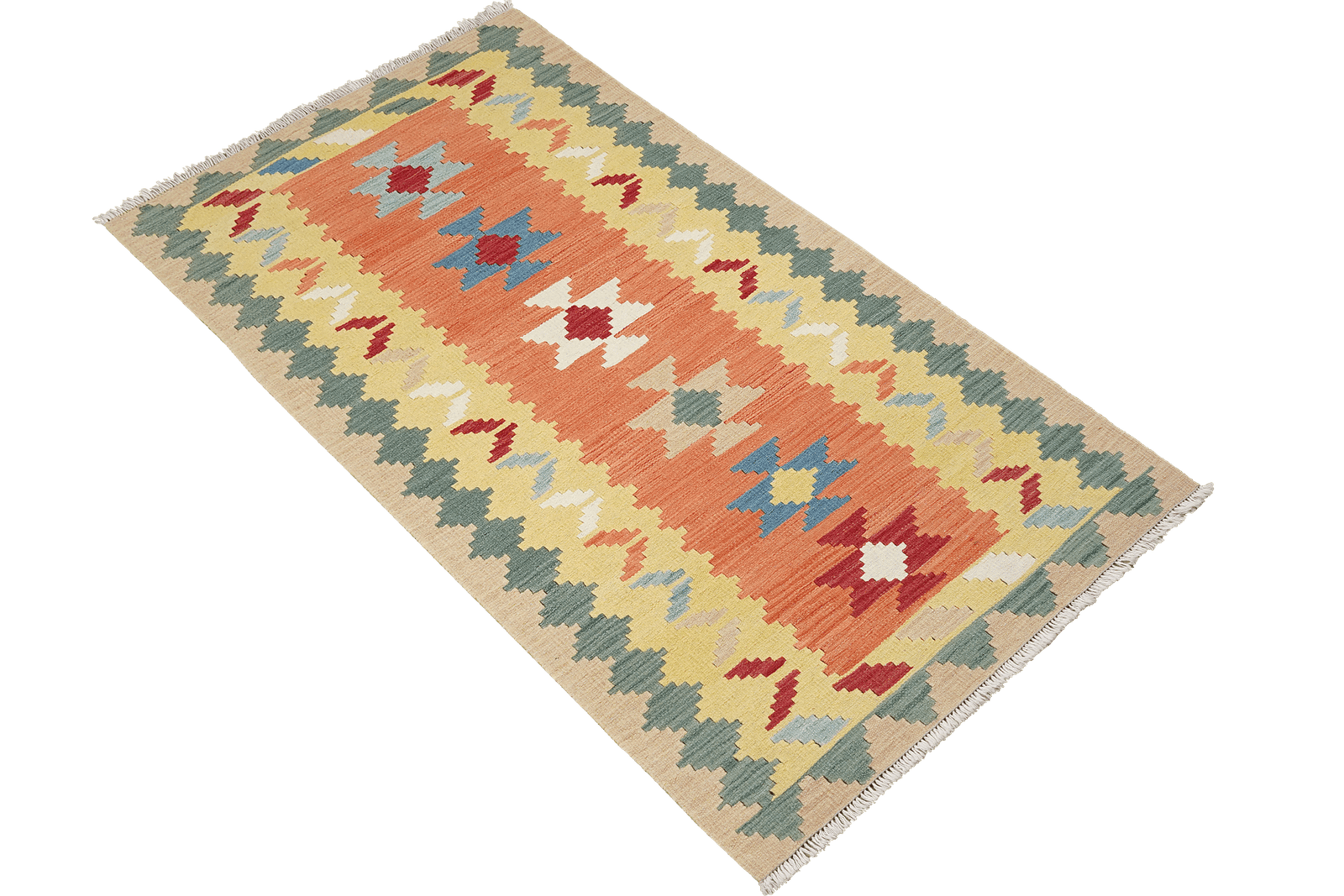 Kelim Gashgai — Handmade, 82x194 cm, Red, 100% Virgin Wool | View 4