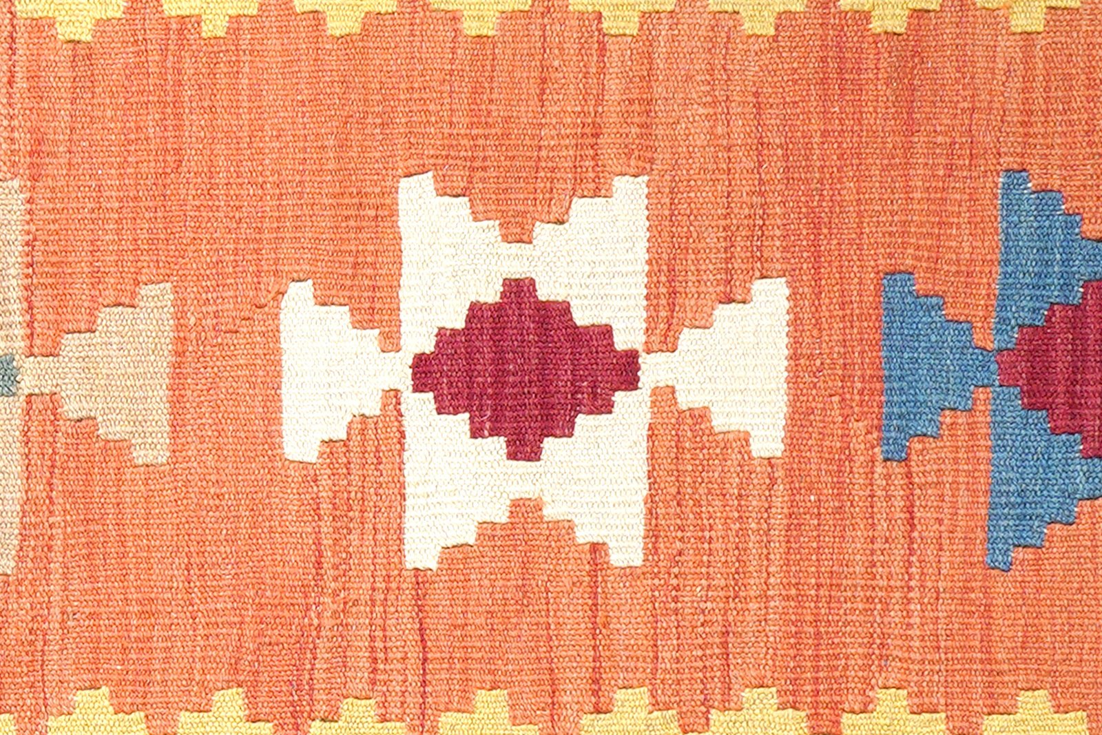 Kelim Gashgai — Handmade, 82x194 cm, Red, 100% Virgin Wool | View 5