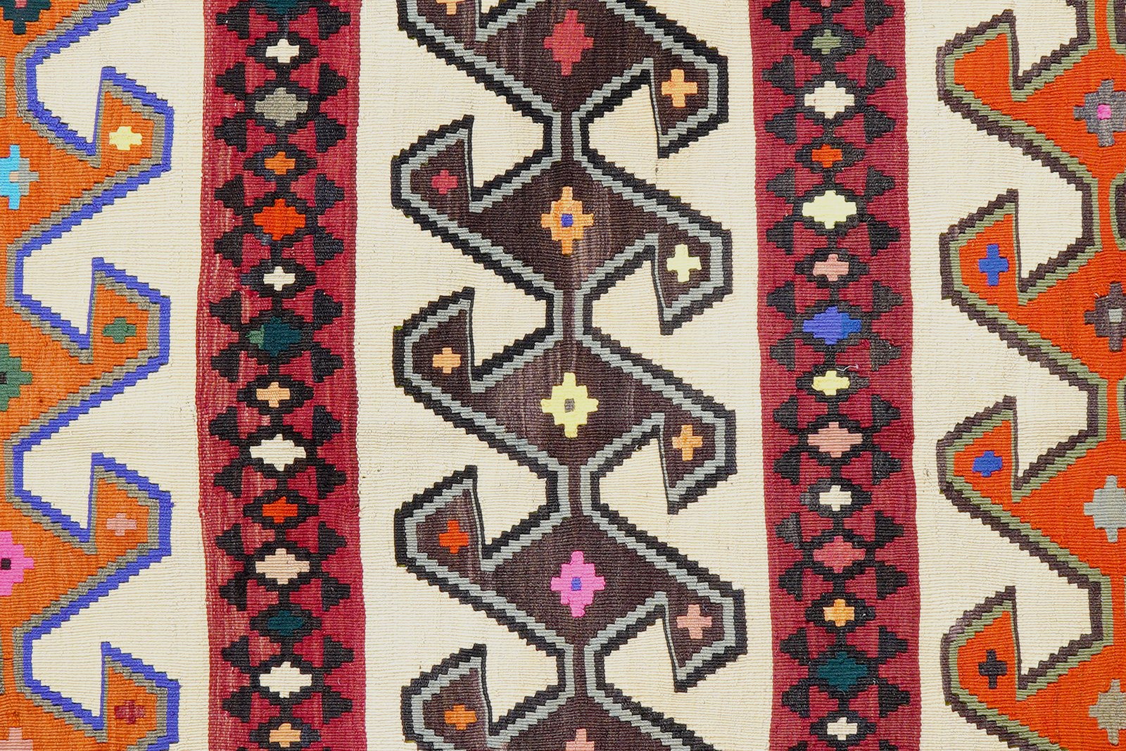 Kelim Gashgai Old — Handmade, 149x259 cm, Multicolor, 100% Virgin Wool | View 5