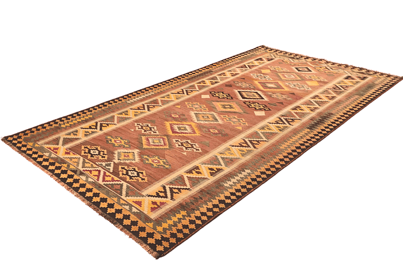 Kelim Gashgai Old — Handmade, 146x285 cm, Multicolor, 100% Virgin Wool | View 6
