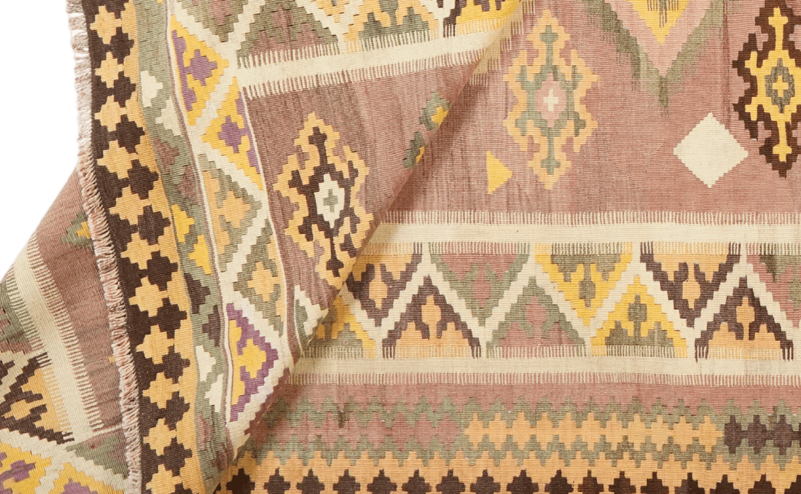 Kelim Gashgai Old — Handmade, 146x285 cm, Multicolor, 100% Virgin Wool | View 7
