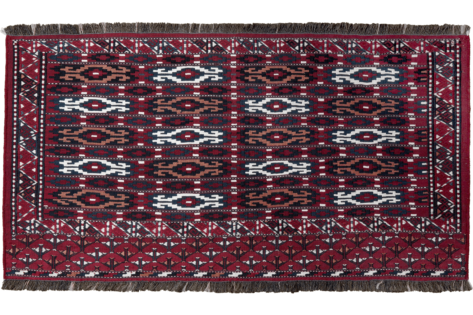 Kelim Turkman — Handmade, 114x60 cm, Multicolor, 100% Virgin Wool | Main view