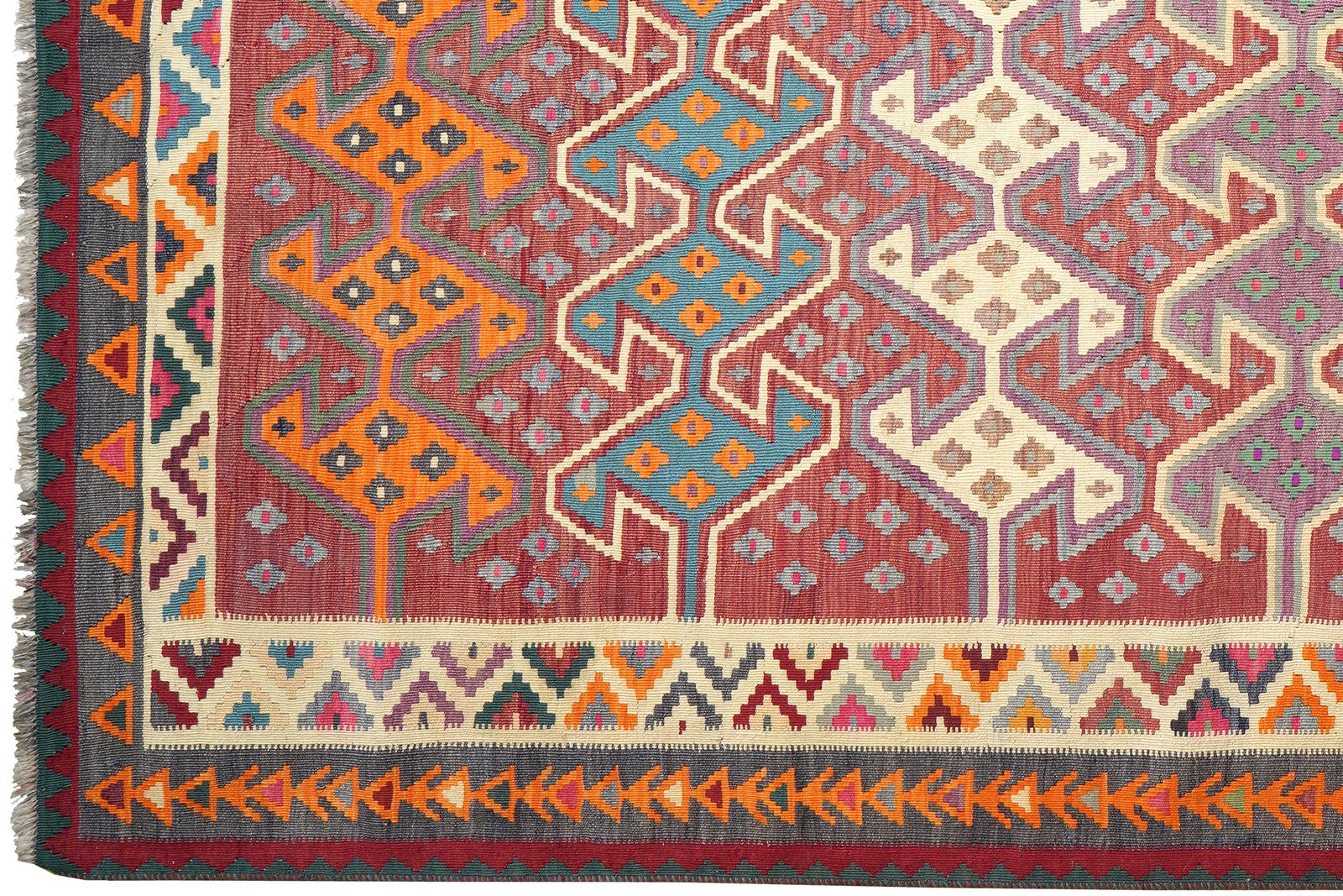 Kelim Gashgai Old — Handmade, 154x290 cm, Multicolor, 100% Virgin Wool | View 3