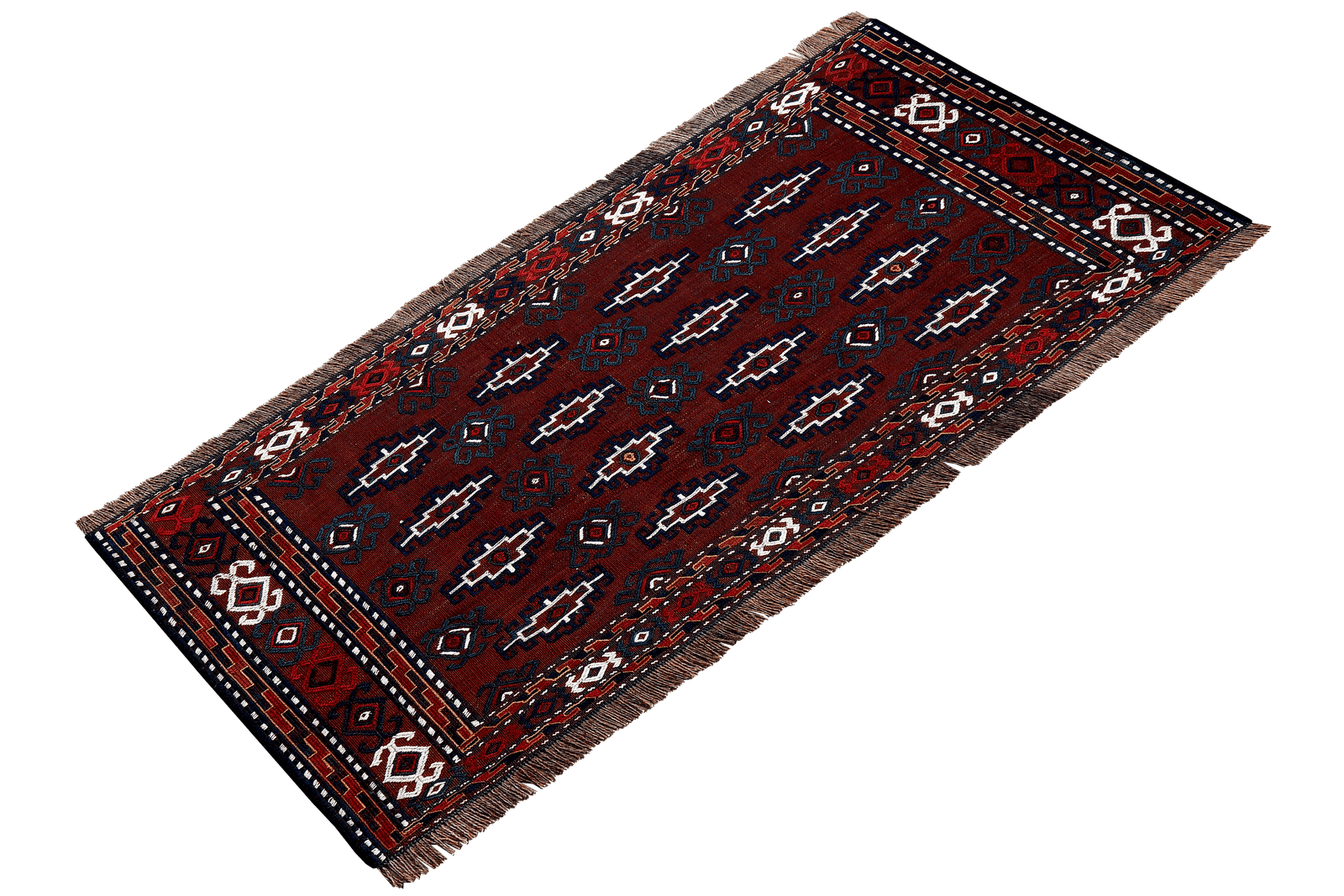 Kelim Turkman — Handmade, 112x46 cm, Brown, 100% Virgin Wool | View 4