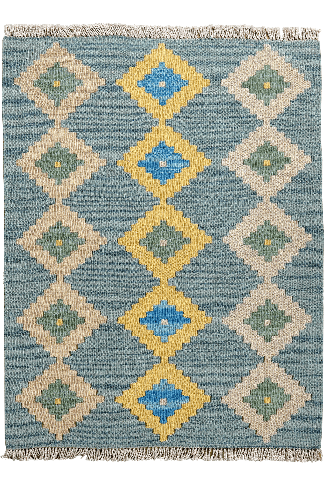 Kelim Gashgai — Handmade, 66x87 cm, Blue, 100% Virgin Wool | Main view