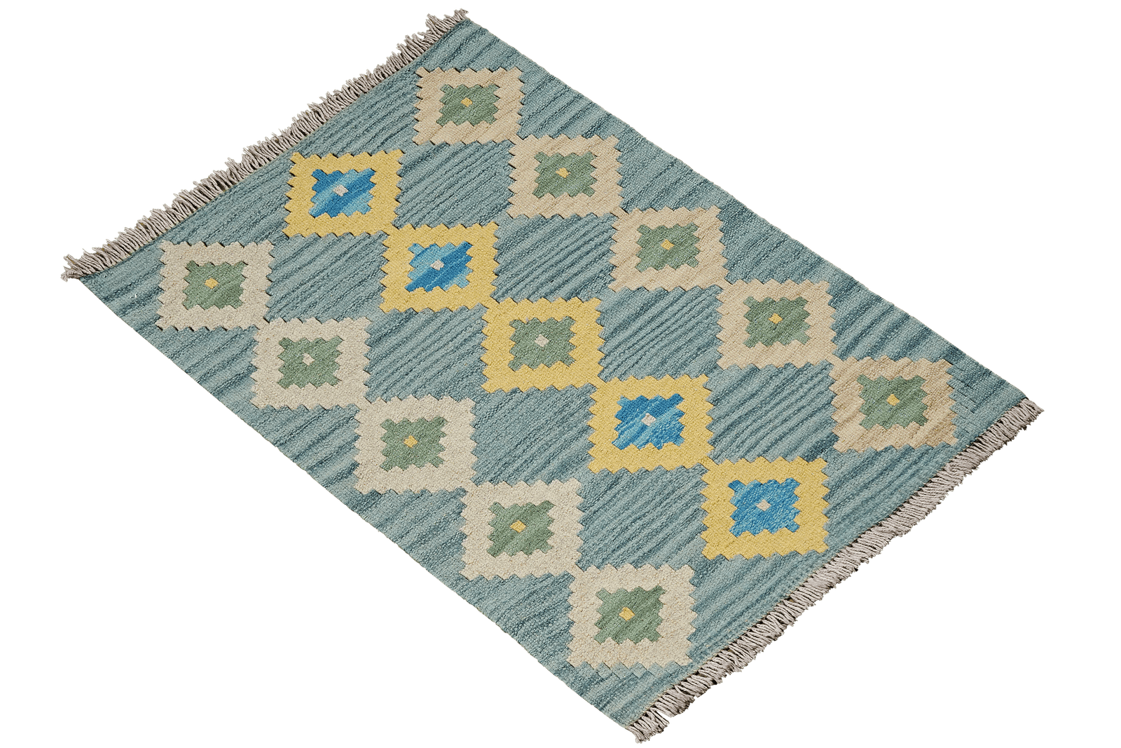Kelim Gashgai — Handmade, 66x87 cm, Blue, 100% Virgin Wool | View 4