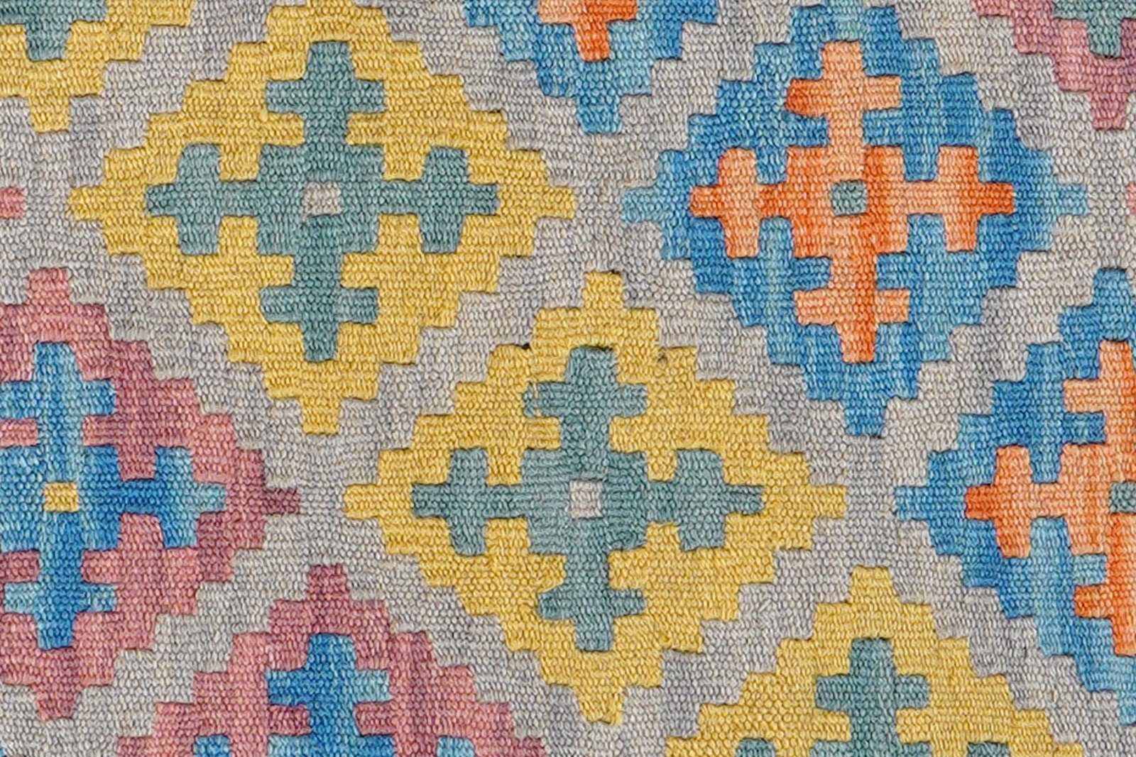 Kelim Gashgai — Handmade, 64x91 cm, Grey, 100% Virgin Wool | View 5
