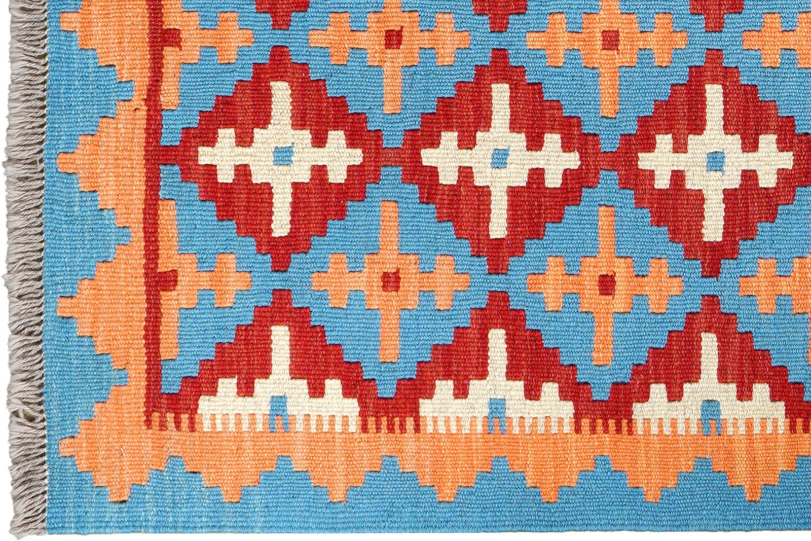 Kelim Gashgai — Handmade, 82x129 cm, Red, 100% Virgin Wool | View 3