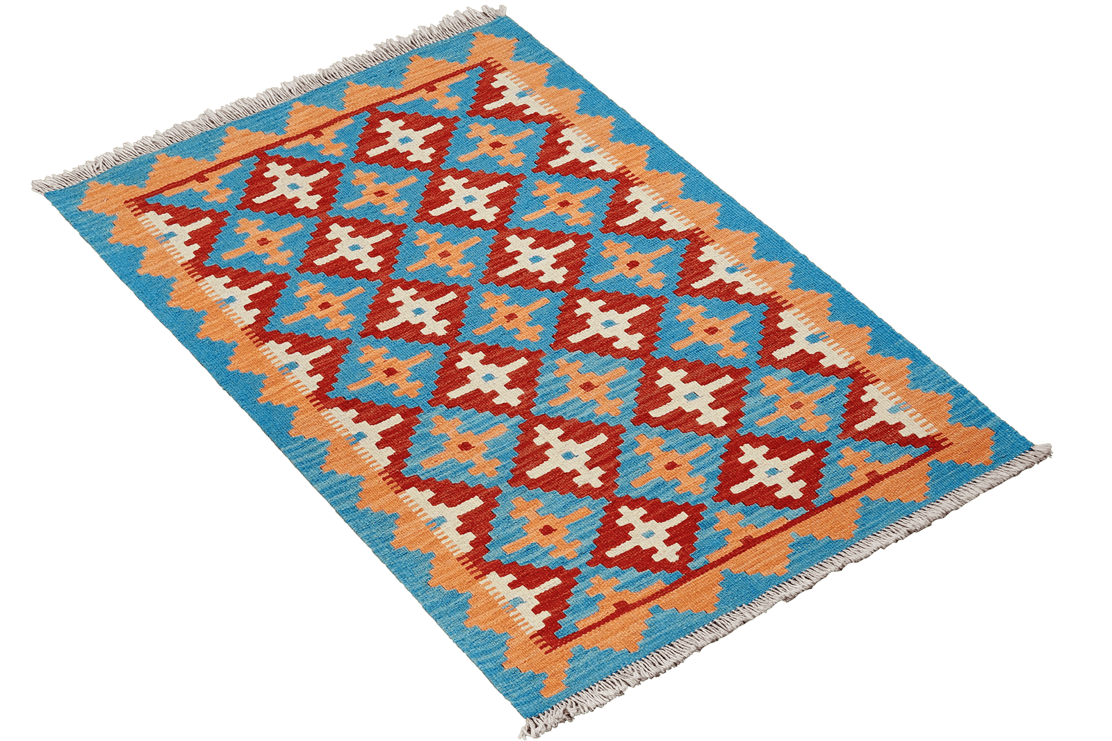 Kelim Gashgai — Handmade, 82x129 cm, Red, 100% Virgin Wool | View 4