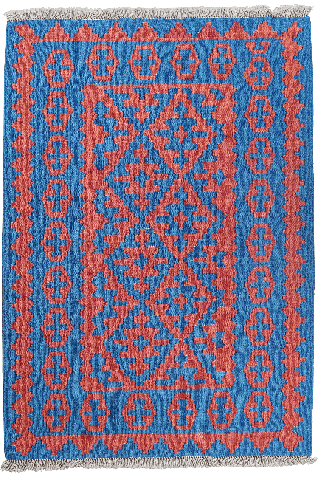 Kelim Gashgai — Handmade, 83x121 cm, Red, 100% Virgin Wool | Main view